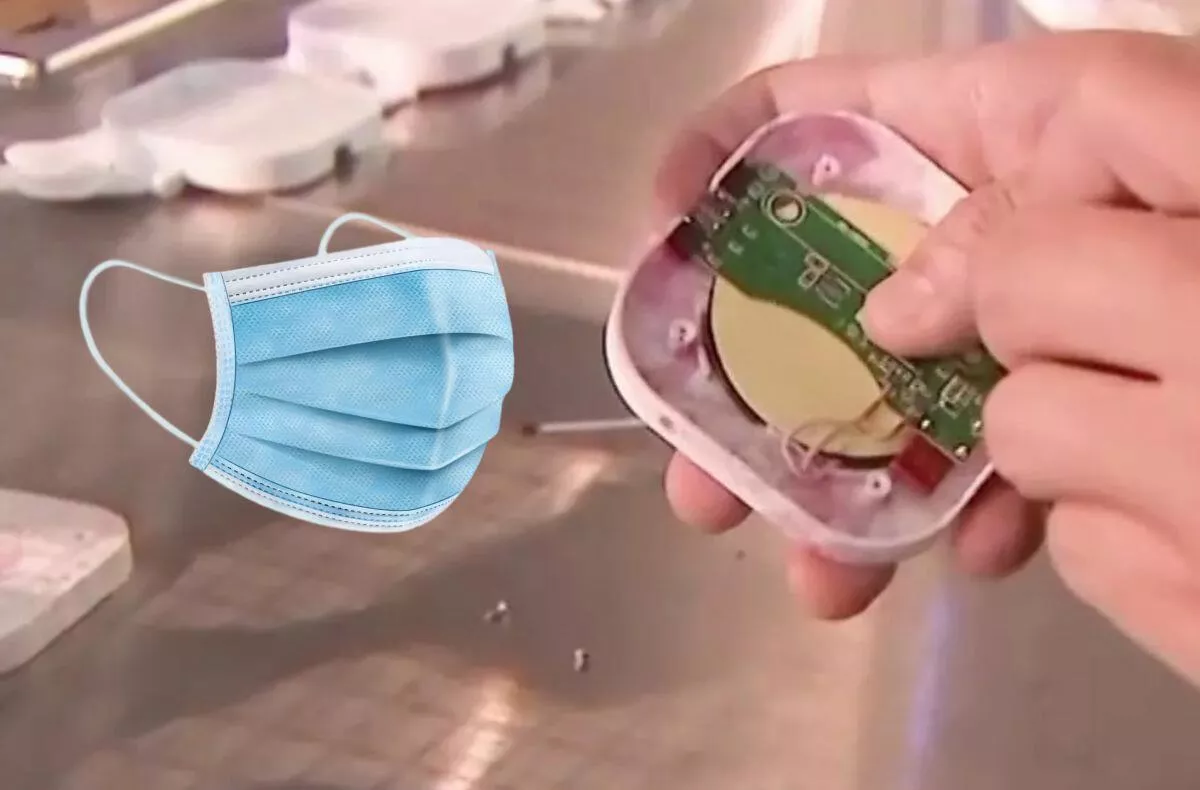 Miniwiz Trashpresso roušky bezdrátové nabíječky upcycling
