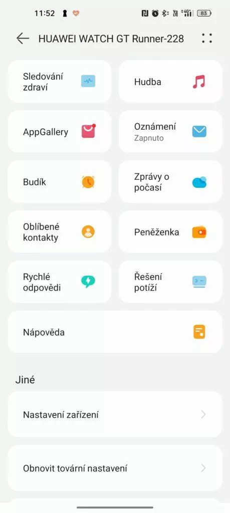 aplikace huawei health gt runner