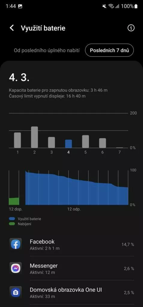 baterie výdrž 3