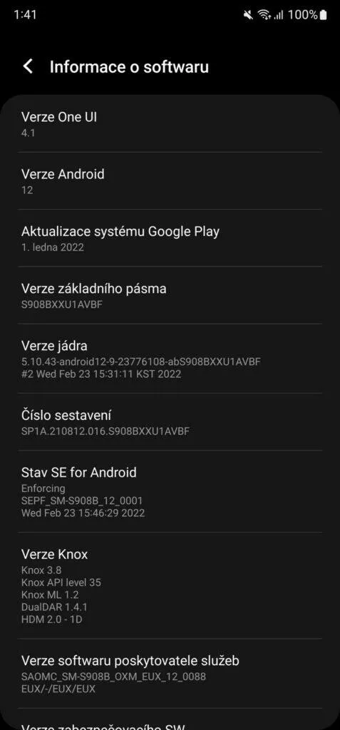 One UI 4.1 info