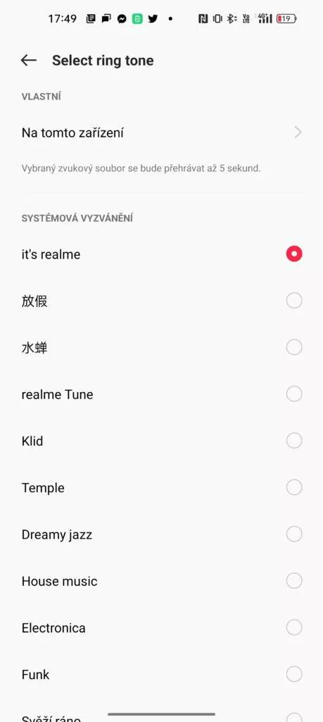 ringtone aplikace vyzváněcí tón