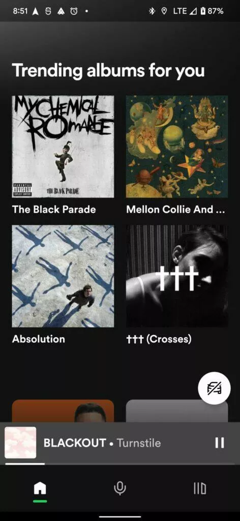 spotify car mode rizeni alba