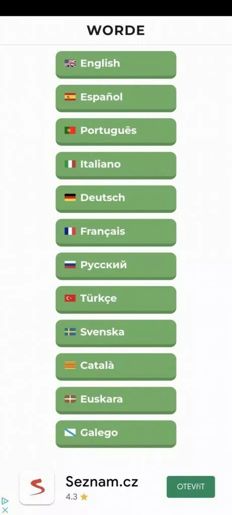 Wordle mobilní hry aplikace alternativy Worde 1 jazyky