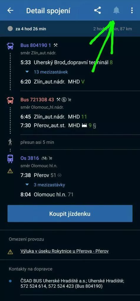 aplikace iDOS tipy funkce upozornění menu