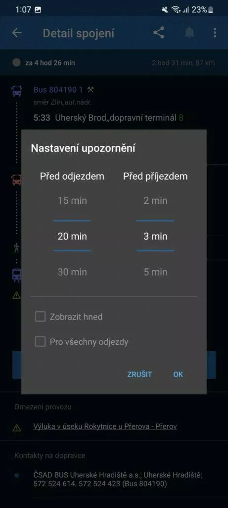 aplikace iDOS tipy funkce upozornění nabídka