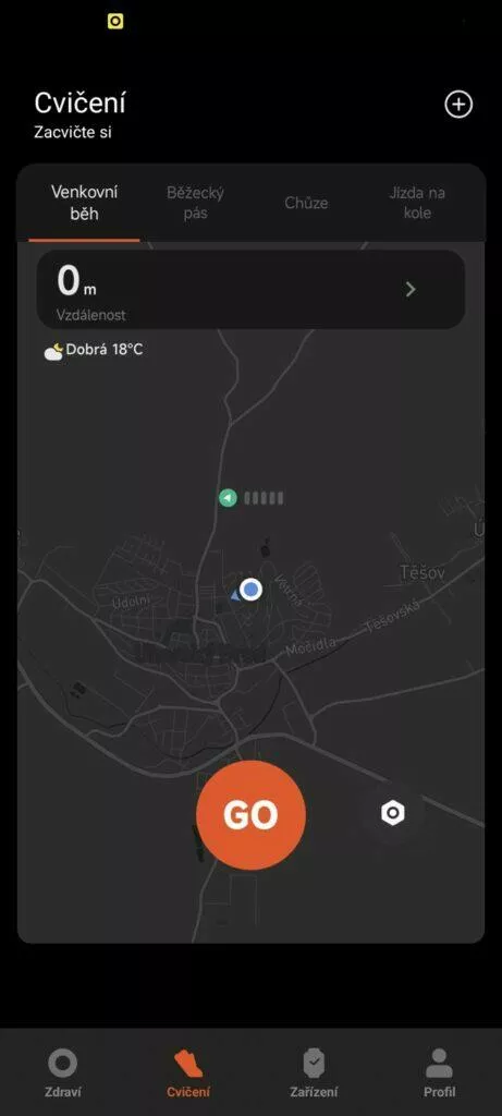 Xiaomi Wear Mi Fitness aplikace 5 nabídka cvičení