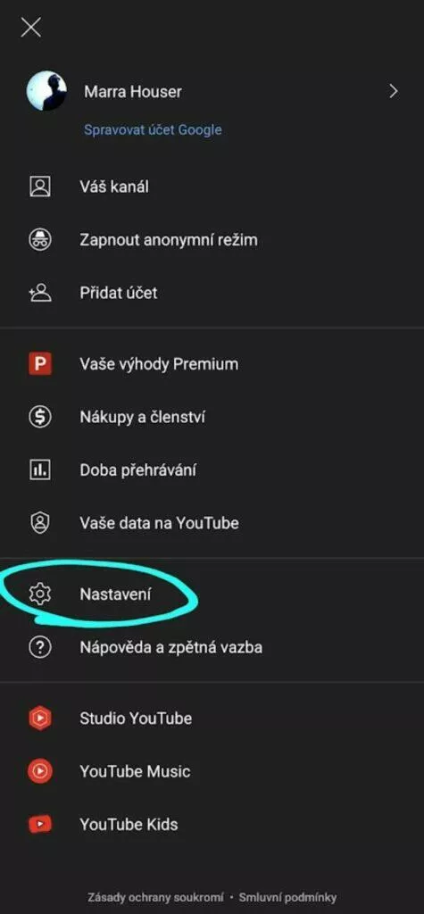 YouTube aplikace vyšší rozlišení trvale návod Nastavení