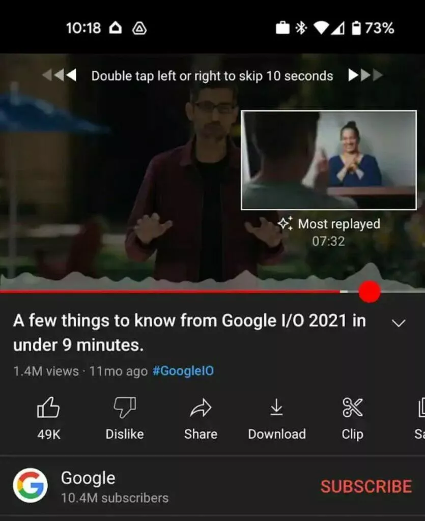 YouTube video nejsledovanější část ukázka