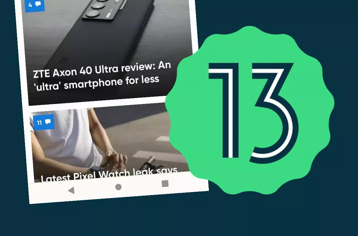 Android 13 beta 3 navigační panel