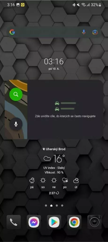 Mapy.cz widget cíle vyhledávání ukázka