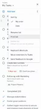 Úkoly Google tisk ukázka