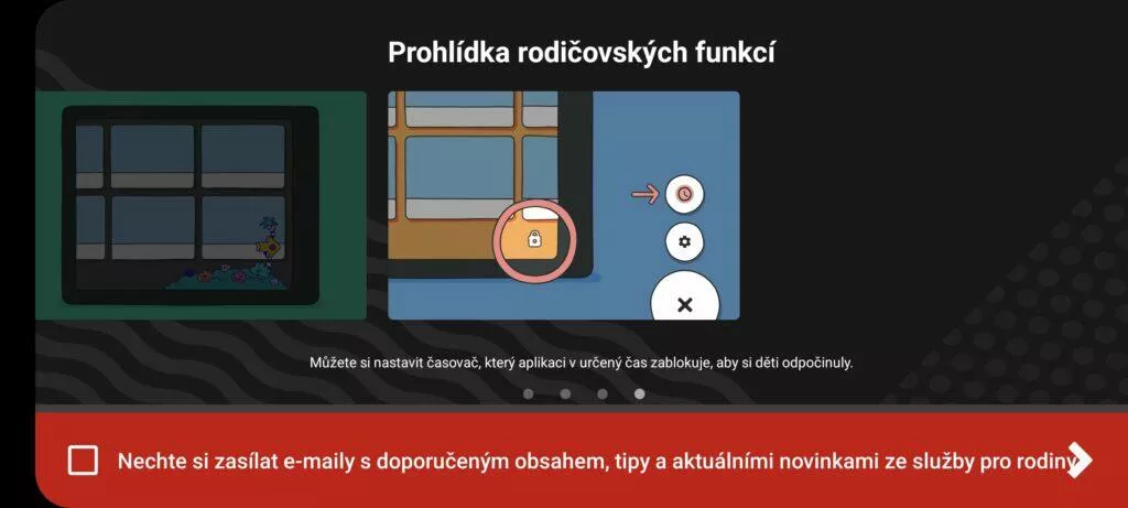 YouTube Kids videa děti návod 6 časovač