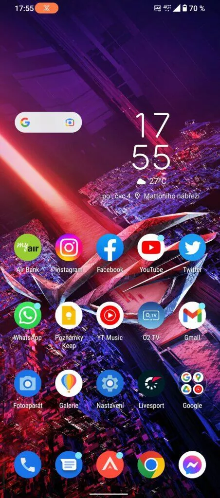asus rog phone 6 systém