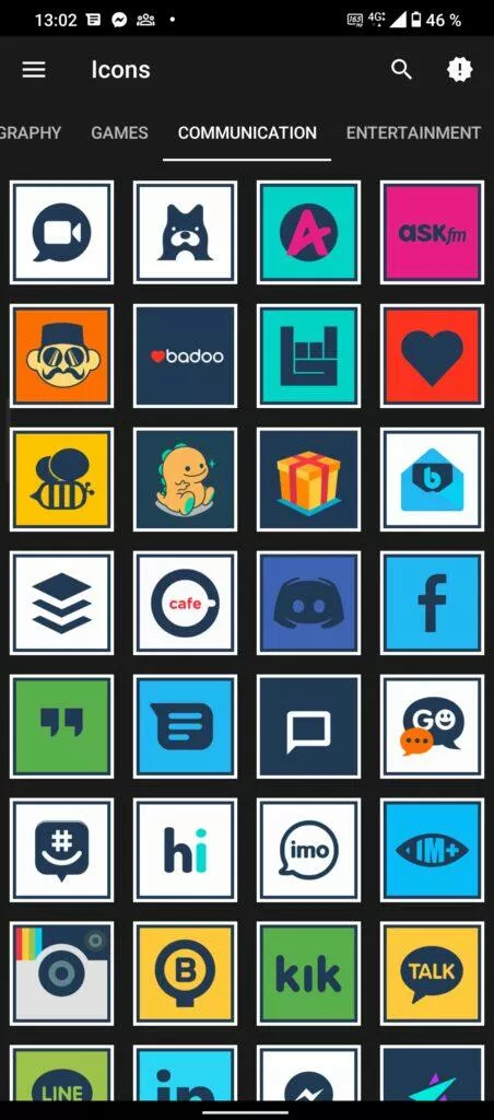 balíčky ikon zdarma android