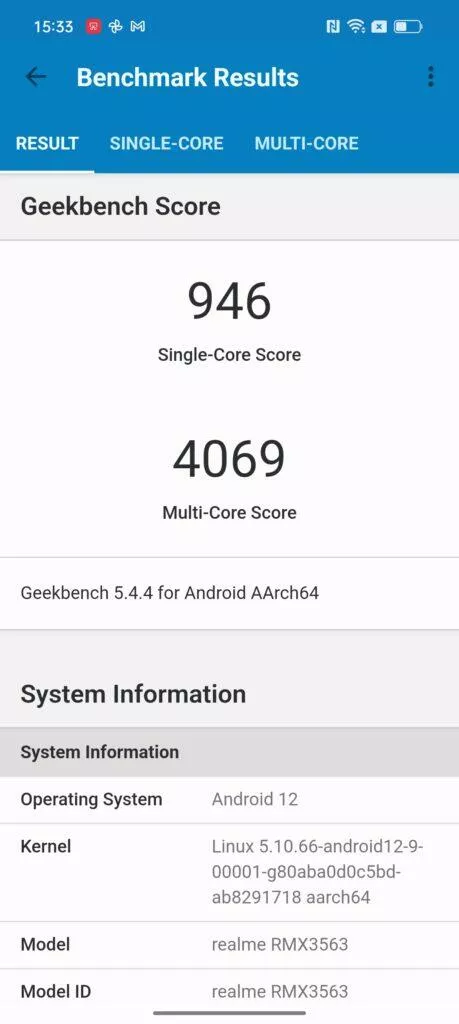 geekbench dimensity 8100