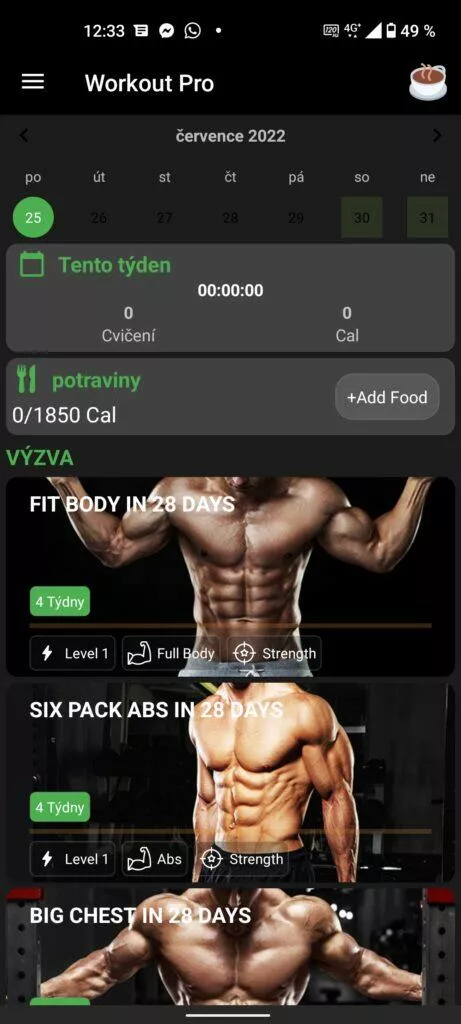 gym workout no equipment