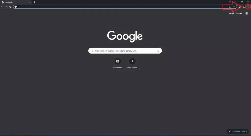 jak změnit vyhledávání chrome pc