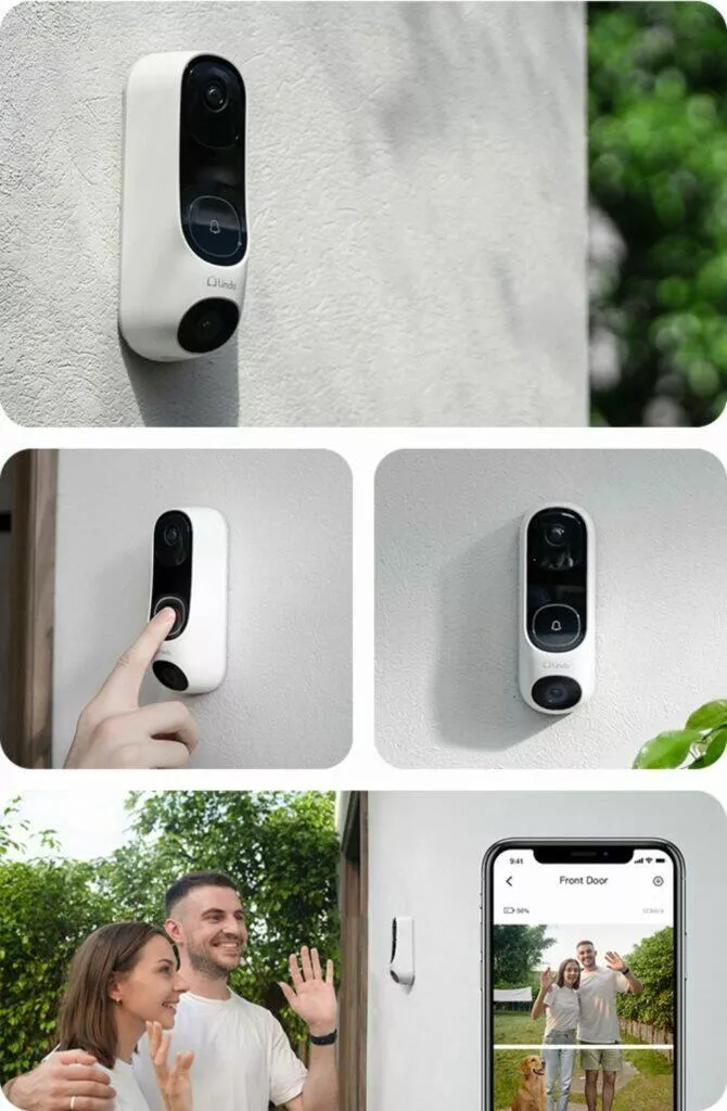 Lindo Dual Camera Video Doorbell zvonek design