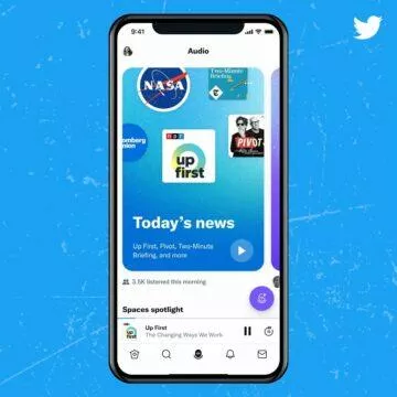 Twitter podcasty Spaces Prostory ukázka