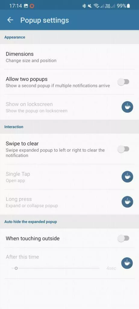 Dynamic Island dynamicSpot Android aplikace 7 nastavení ostrůvku