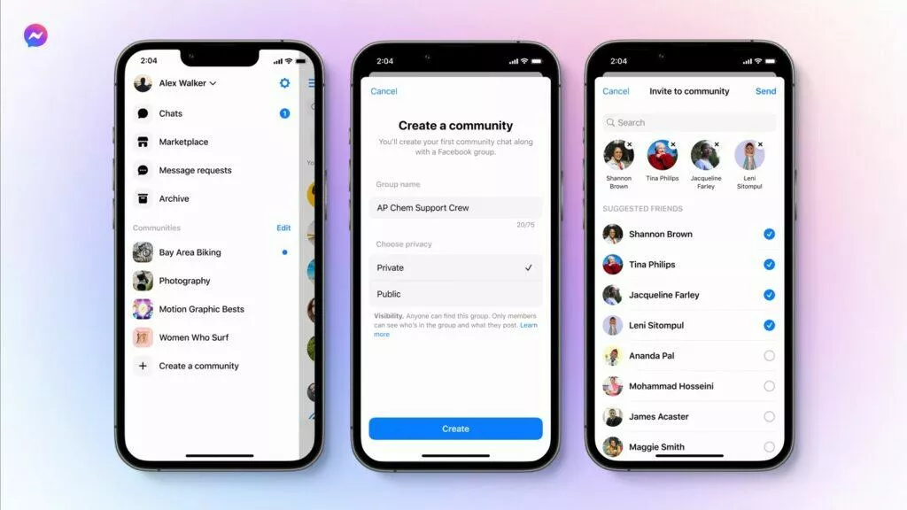 Facebook Messenger Skupiny Komunitní chaty založení