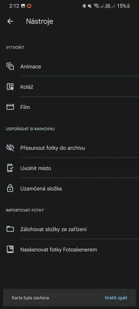 Fotky Google film animace koláž návod 3 nabídka