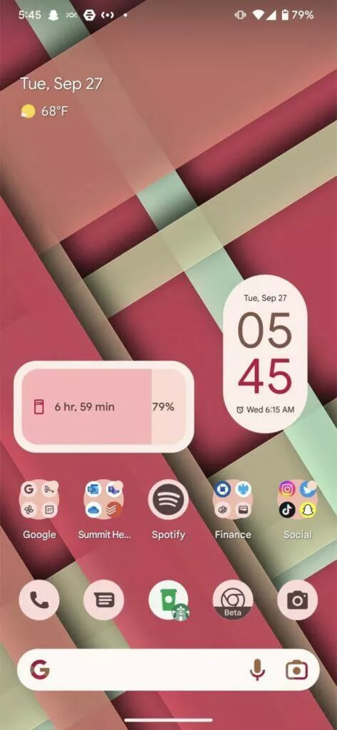 google pixel bateriovy widget cas vydrz