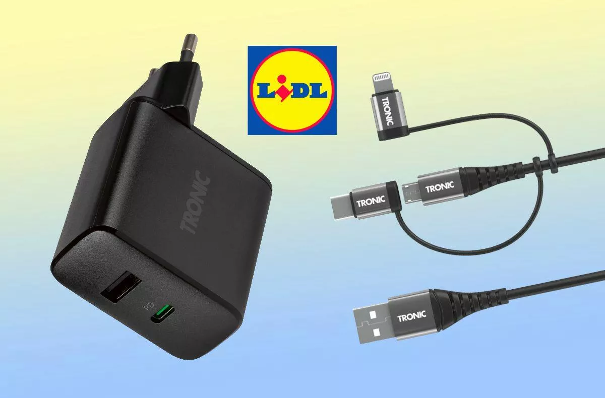 lidl tronic dualni 30w nabijecka 3v1 nabijeci kabel