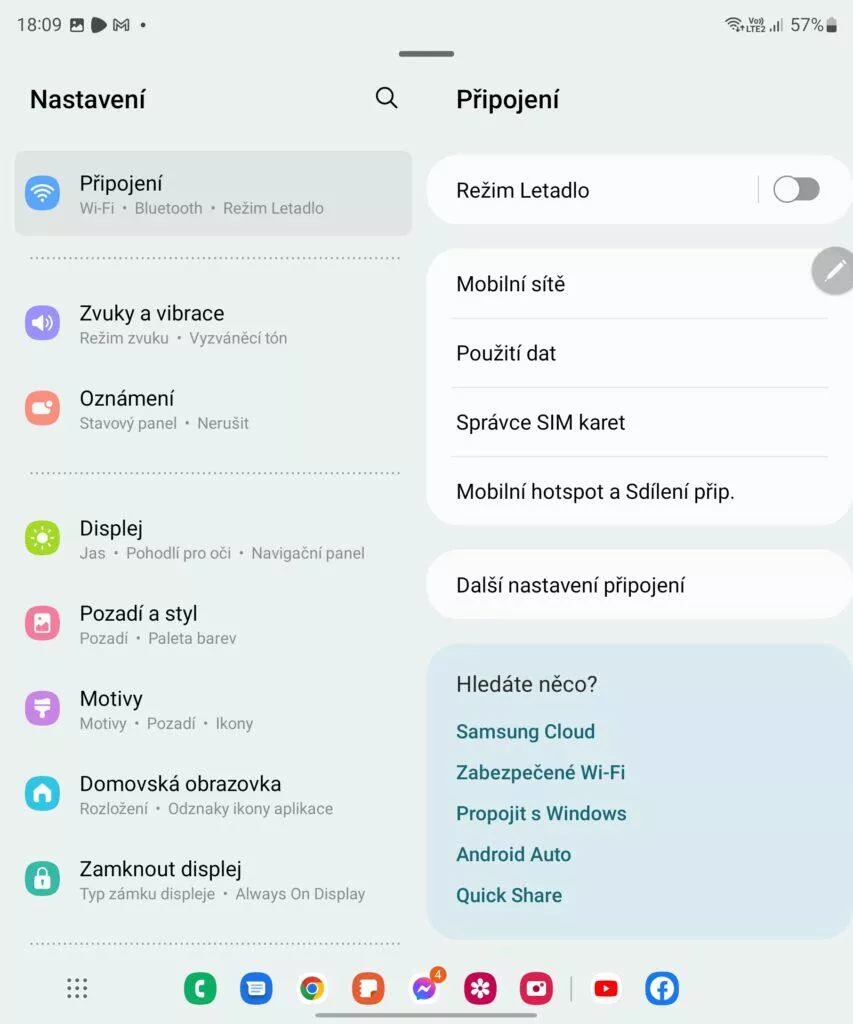 samsung galaxy z fold4 nastavení
