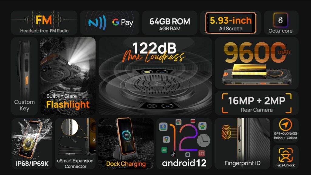 ulefone power armor 16 pro cena spefifikace baterie reproduktor specifikace