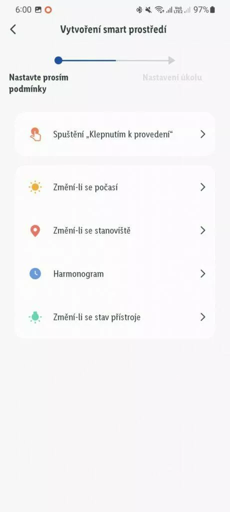 aplikace LIDL Home vytvoření smart prostředí