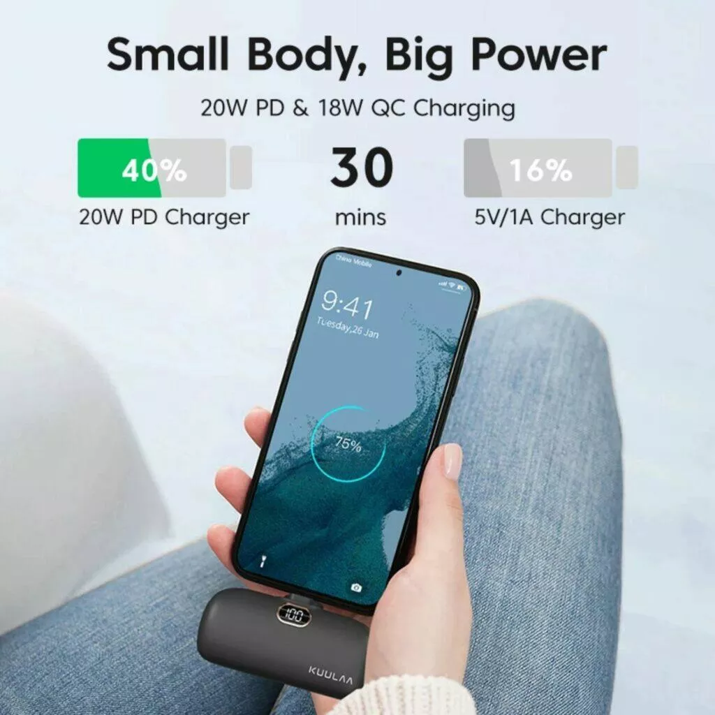 KUULAA mini powerbanka do USB-C