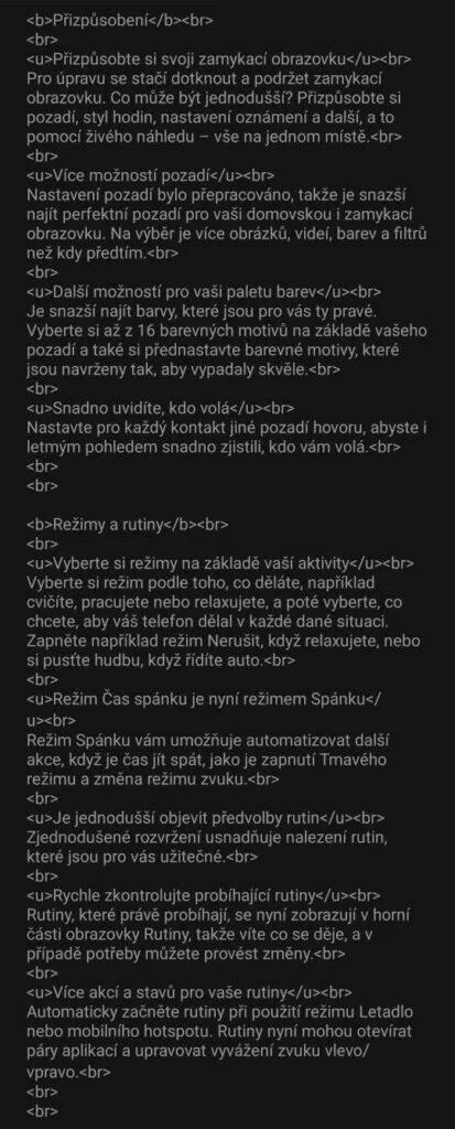 Samsung Galaxy S22 One UI 5.0 Android 13 update aktualizace changelog 2