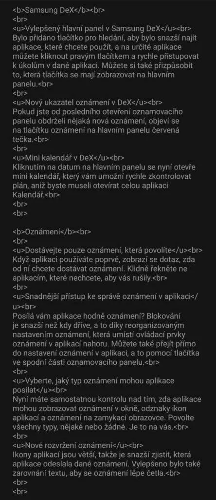 Samsung Galaxy S22 One UI 5.0 Android 13 update aktualizace changelog 7