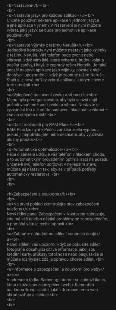 Samsung Galaxy S22 One UI 5.0 Android 13 update aktualizace changelog 8