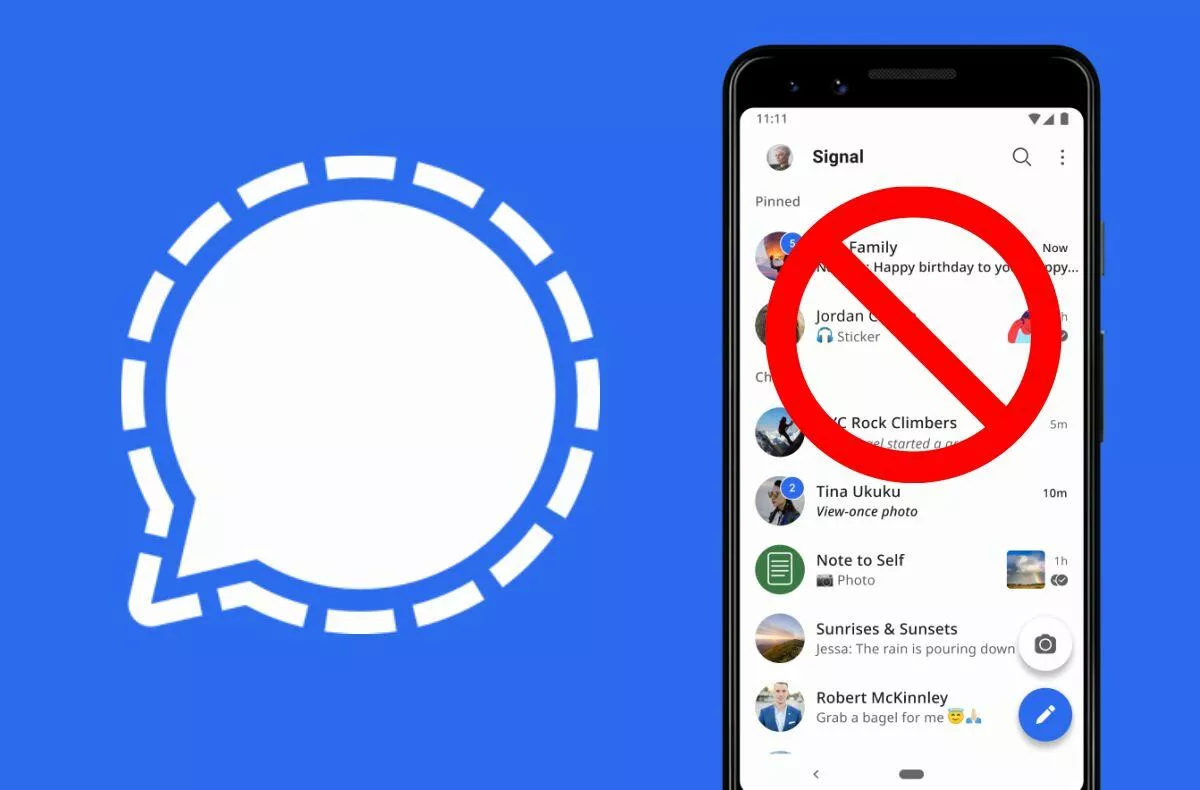Signal SMS Android aplikace