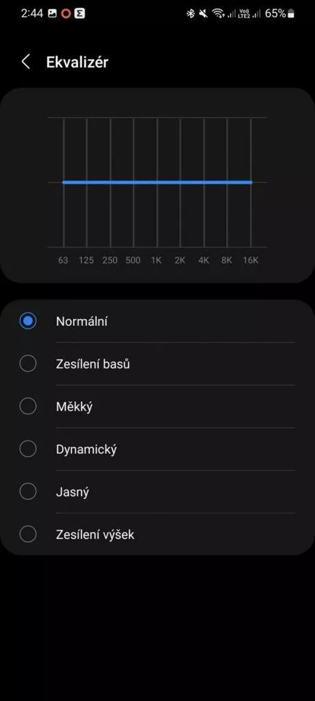 sluchátka Samsung Galaxy Buds2 Pro aplikace Galaxy Wearable 7 ekvalizér