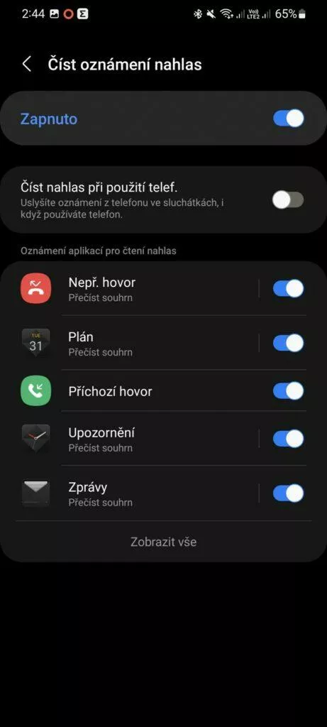 sluchatka samsung galaxy buds2 pro aplikace galaxy wearable 8 oznameni