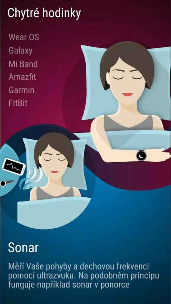 aplikace Sleep as Android sleva Google Play hodinky sonar