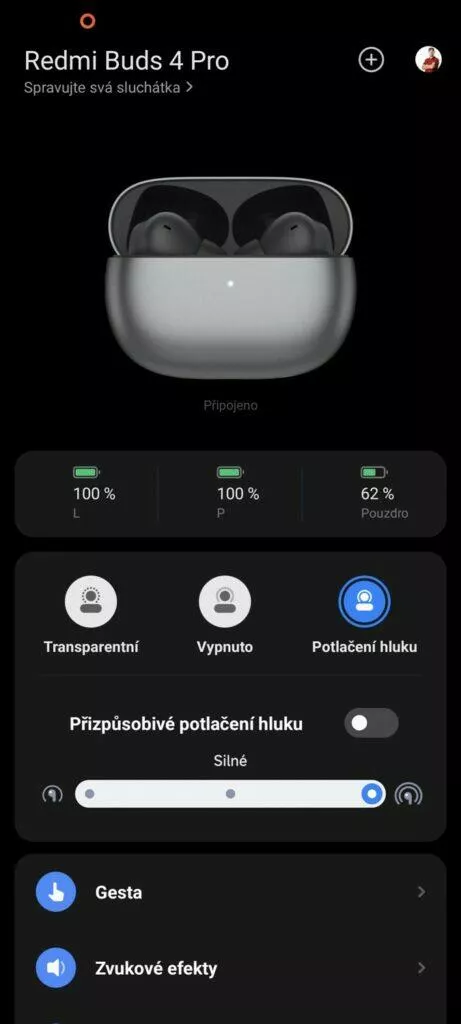 aplikace Xiaomi Earbuds ANC