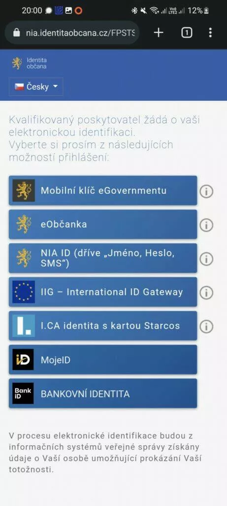 datová schránka nový vzhled mobil 5 možnosti přihlášení