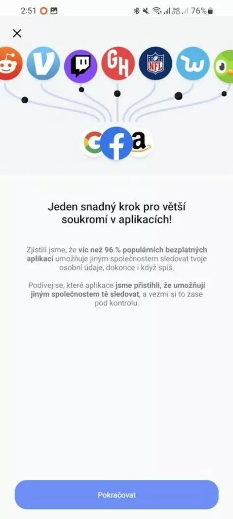 DuckDuckGo Ochrana před sledováním aplikace soukromí