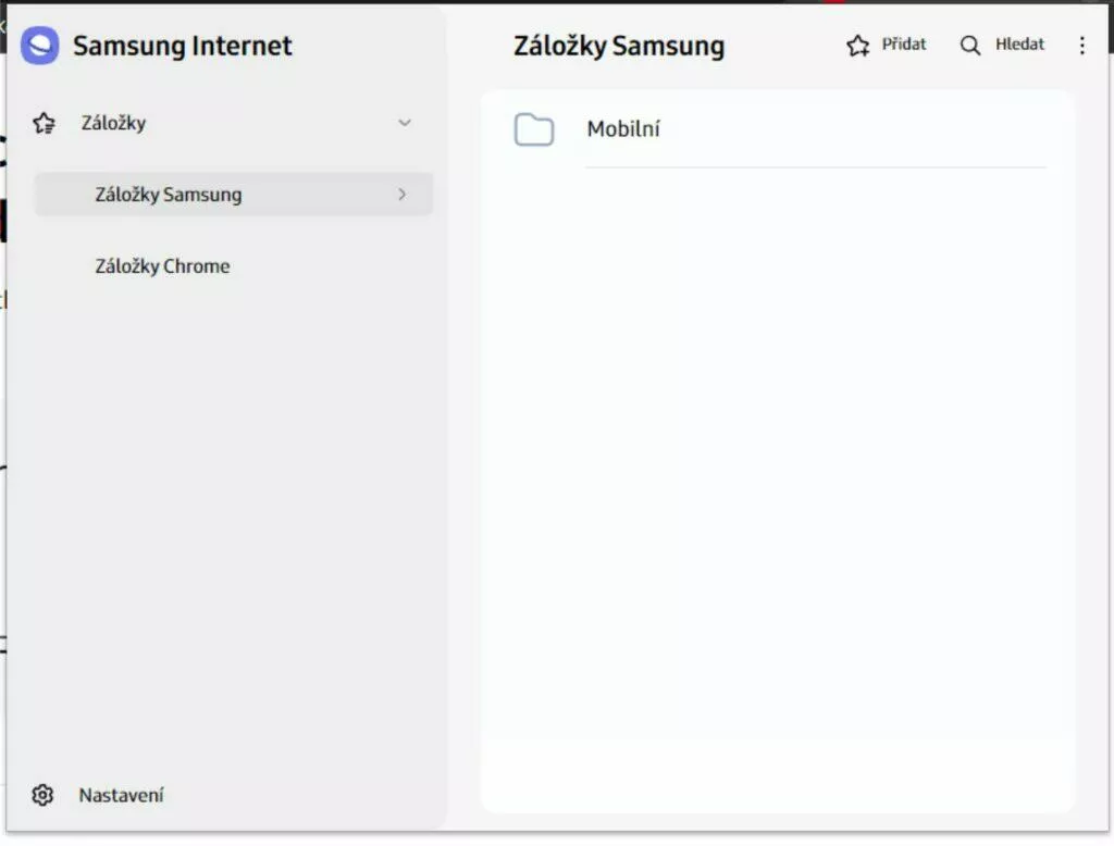 Google Chrome Samsung Internet záložky synchronizace návod plugin