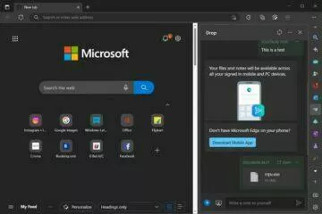 microsoft edge drop funkce