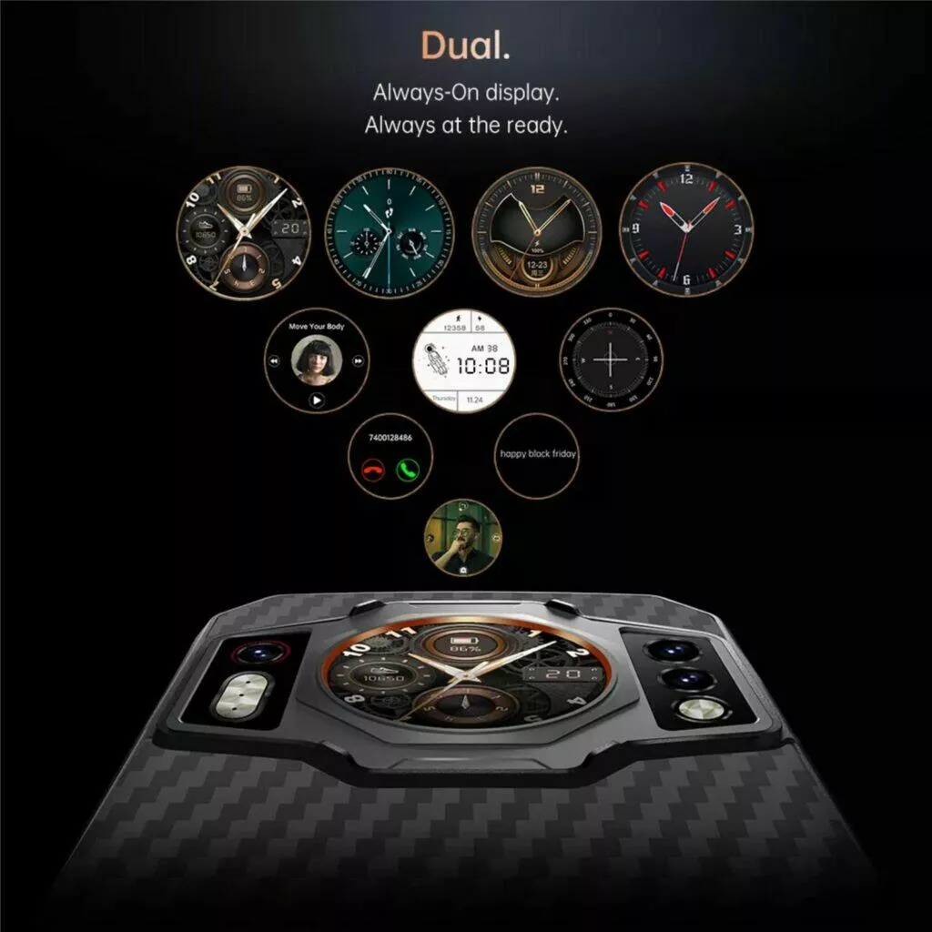 Oukitel WP21 9 800mAh baterie 66W nabíjení 120Hz displej zadní displej