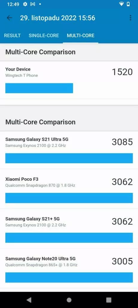 t phone více jader geekbench