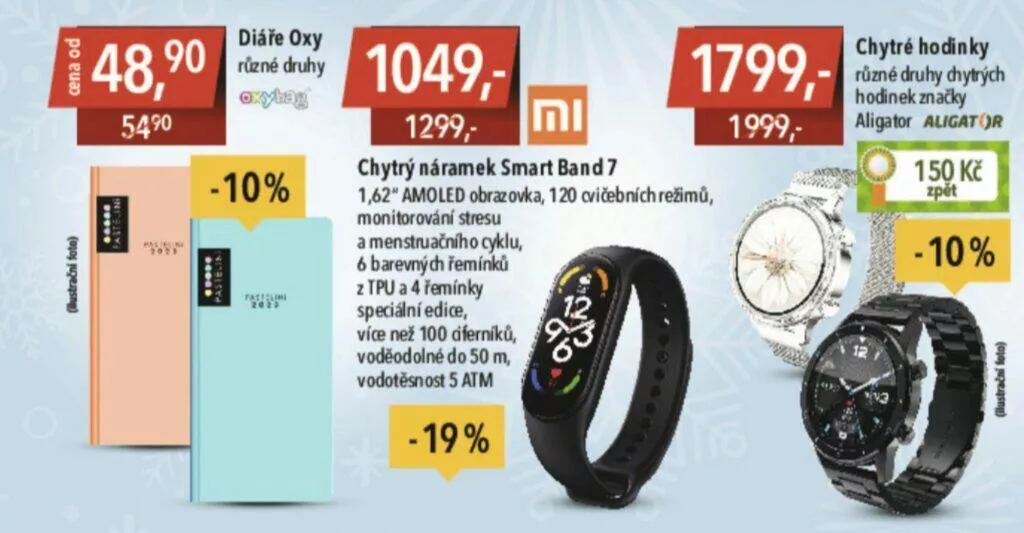 Xiaomi Smart Band 7 sleva akce Globus leták
