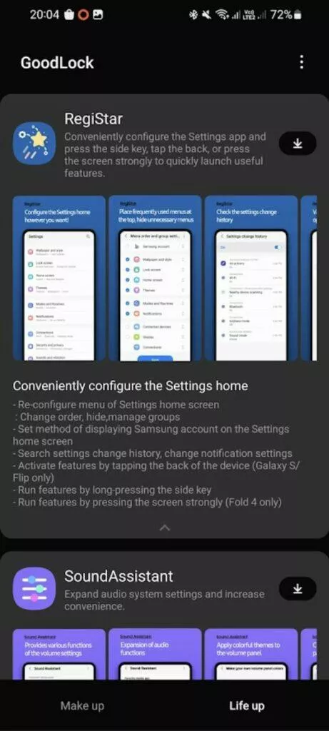 Samsung Good Lock ČR Galaxy Store Life up 5