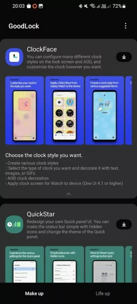 Samsung Good Lock ČR Galaxy Store Make up 5
