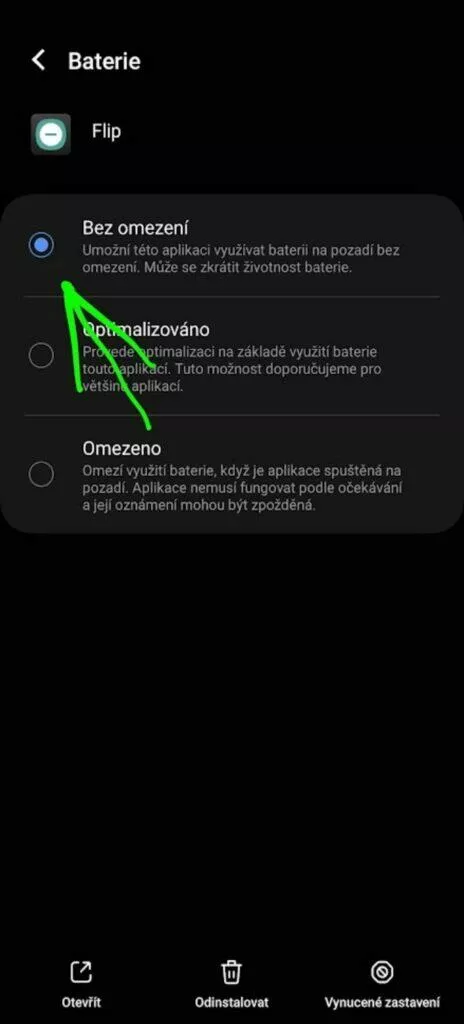 Android aplikace Flip DND Flip to shhh režim nerušit otočení 7 baterie vypnutí úspory